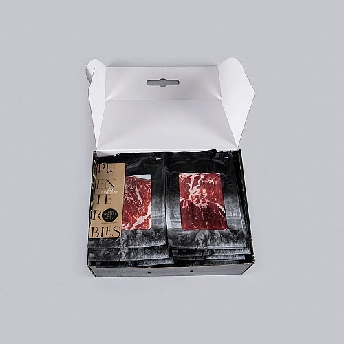 100% PROSCIUTTO IBERICO ALIMENTATO A GHIANDE 100% RAZZA IBERICA (TAGLIO A MACCHINA)