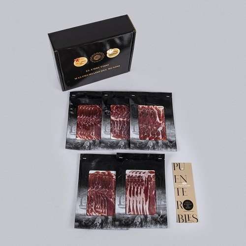 CONFEZIONE 5: 5 CONFEZIONI DI SPALLA DI PROSCIUTTO IBERICO DI PURA RAZZA IBERICA TAGLIATA A MACCHINA