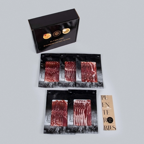 CONFEZIONE 5: 5 CONFEZIONI DI SPALLA DI PROSCIUTTO IBERICO DI PURA RAZZA IBERICA TAGLIATA A MACCHINA