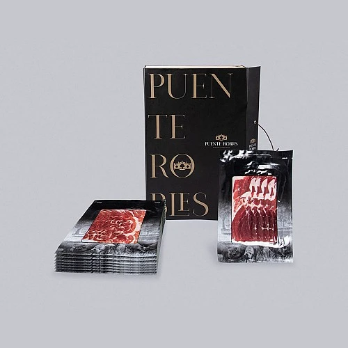 CONFEZIONE CEBO CAMPO: 15 CONFEZIONI DI PROSCIUTTO CEBO DE CAMPO IBERICO AL 50% (AFFETTATO A MACCHI