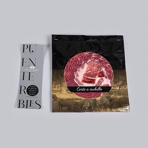 PACCHETTI DI PROSCIUTTO IBERICO ALIMENTATO A GHIANDE 75% RAZZA IBERICA