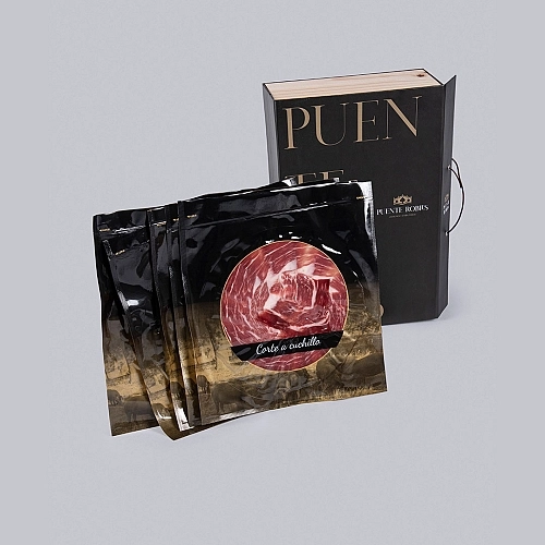 PRENDI 6 E PAGHI 5: BUSTINE DA 100 GR. DI PROSCIUTTO IBERICO ALIMENTATO A GHIANDE 50%.